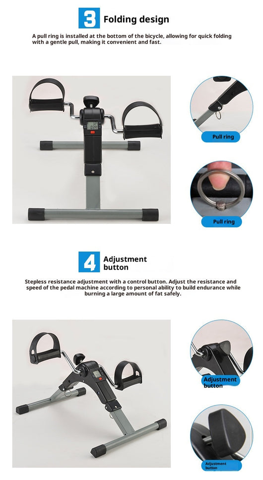 Bicicleta Estática Plegable para Rehabilitación de Piernas y Tonificación - Image 12