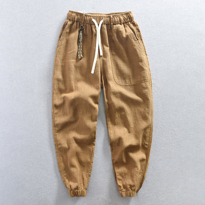 Pantalones Cortos Casuales de Algodón y Lino Relajados para Hombre - Image 3
