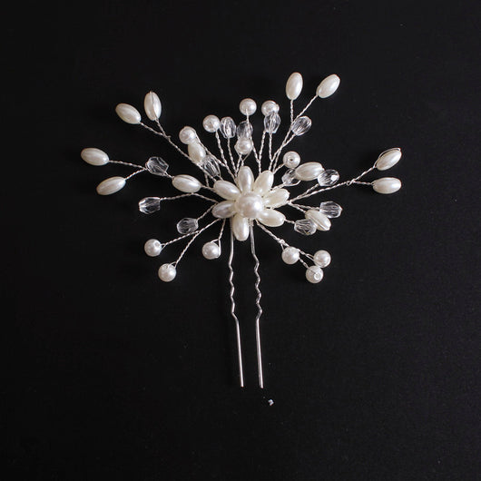 Peineta Nupcial de Cristal y Perlas Coreanas - Accesorio Artesanal para Novia - Image 3