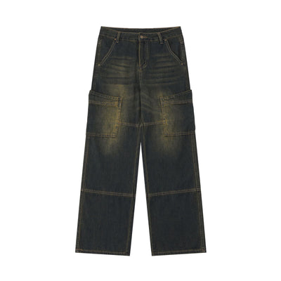 Pantalones Vaqueros de Pierna Ancha Estilo Retro Americano - Image 5