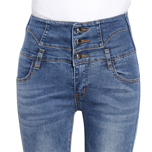 Jeans Colombianos Cintura Alta Ajustados Elásticos Primavera Otoño - Image 5