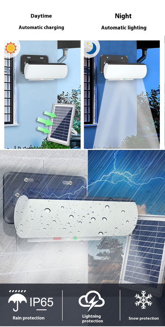 Lámpara Solar de Pared Tricolor con Sensor de Movimiento para Interiores y Exteriores - Image 11