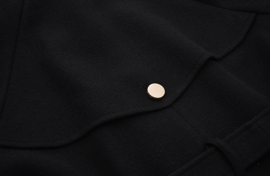 Abrigo Lana Minimalista Largo hasta la Rodilla - Invierno Abrigado - Image 13