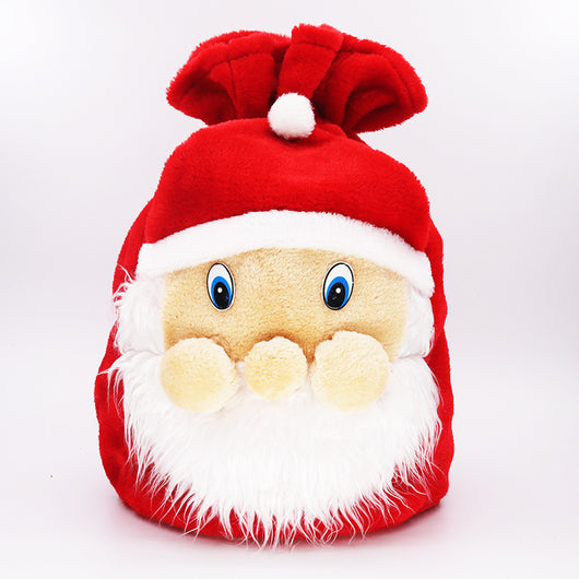 Bolsa de Regalo Navideña con Cara de Papá Noel en Felpa Corta - Image 6