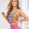 Camiseta Deportiva Tie Dye para Mujer con Soporte Fitness