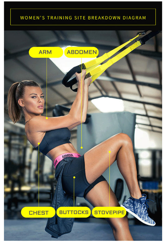 Cinturón de Entrenamiento Suspendido con Bandas de Resistencia para Fitness - Image 7