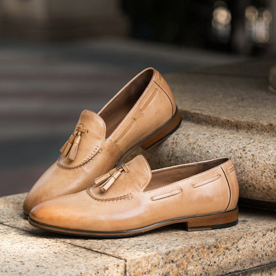 Mocasines con Borla Vintage Artesanales Británicos para Hombre