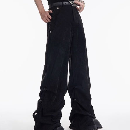 Pantalones Casuales Plisados de Ante Original Design para Hombre