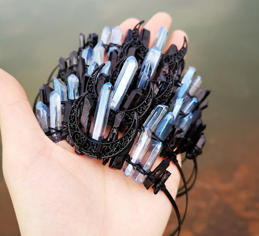Corona de Cristales Naturales Hecha a Mano para Mujer - Image 7