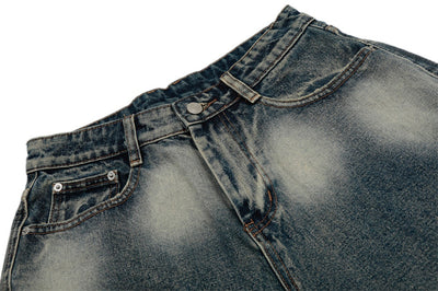 Pantalones Denim Tie-dye Punk Cintura Media - Image 13