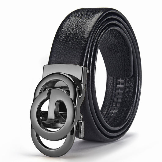 Cinturón de Cuero Genuino para Hombre con Diseño Calado - Image 7