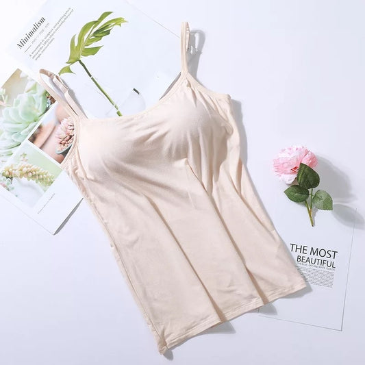 Chaleco Modal Ajustable para Mujer - Top Tubo Interior sin Sostén