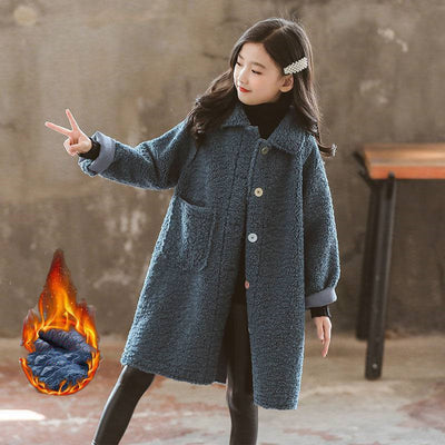 Chaqueta Acolchada para Niña con Forro de Borrego - Otoño e Invierno - Image 2