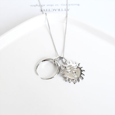 Collar de Plata Esterlina Sol y Luna - Image 3