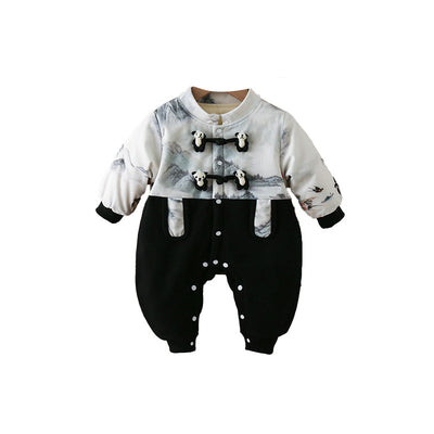 Pijama Enterizo Bebé Estilo Otoñal con Diseño Cartoon y Forro Polar - Image 4