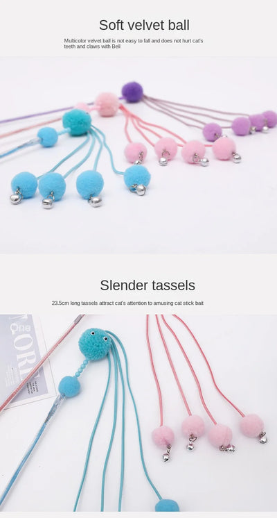 Juguete Interactivo para Gatos con Plumas - Varita de Juego Tassel Cat - Image 9