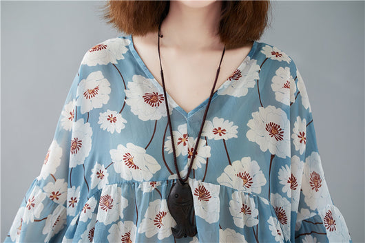 Blusa Suelta de Gasa para Mujer - Camiseta Casual Holgada - Image 12