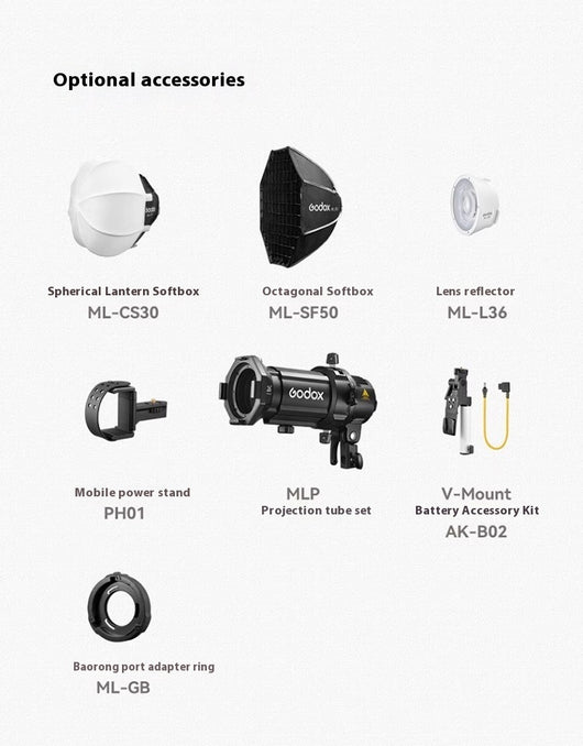 Luz de Relleno Profesional ML100Bi Alta Potencia King - Image 9