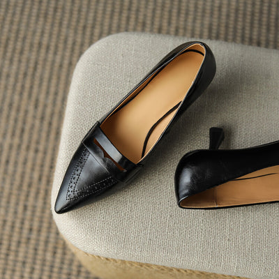 Zapatos de Tacón Medio con Punta Fina y Detalles Calados - Tallas Grandes - Image 23