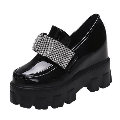 Zapatos de Cuero Charol Estilo Británico con Plataforma y Punta Redonda - Image 4