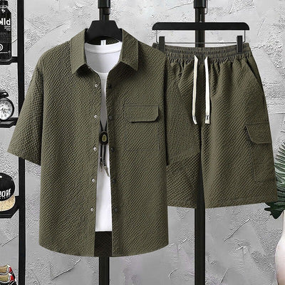 Conjunto de Uniforme Ligero para Trabajo: Blusa y Pantalón Corto - Image 3