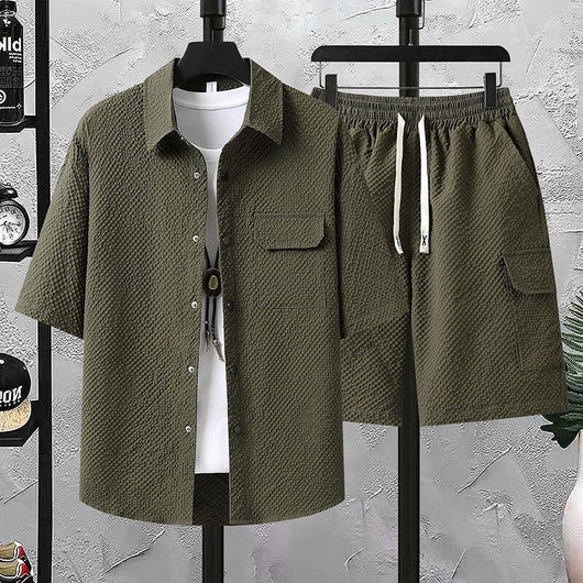 Conjunto de Uniforme Ligero para Trabajo: Blusa y Pantalón Corto - Image 3