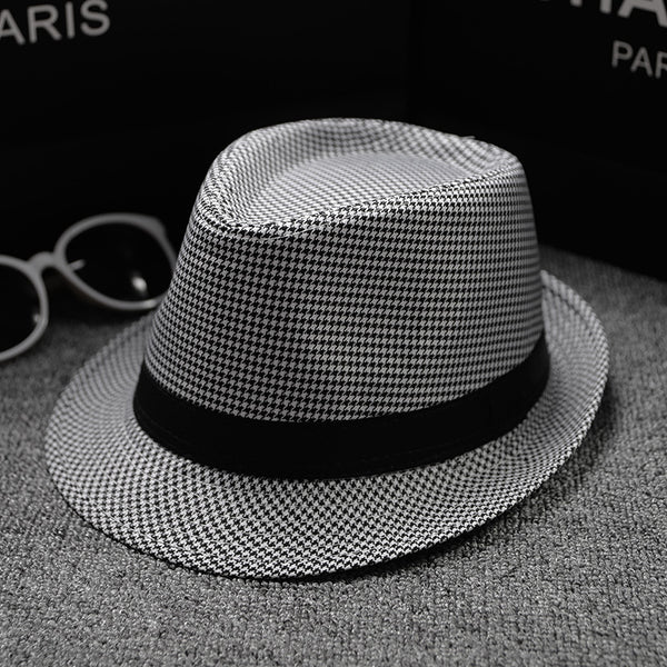 Gorra de Cuadros Houndstooth Clásica para Hombre - Estilo Europeo y Americano