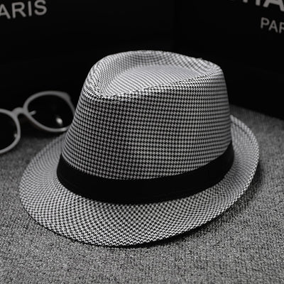 Gorra de Cuadros Houndstooth Clásica para Hombre - Estilo Europeo y Americano
