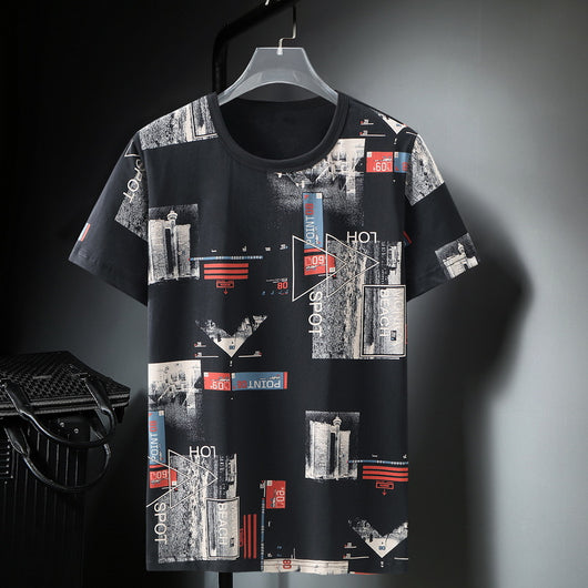 Playera Fresca Ice Silk Cuello Redondo Manga Corta Holgada - Image 6
