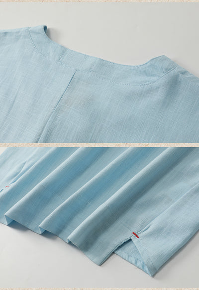 Traje Casual de Algodón y Lino para Hombre - Image 12
