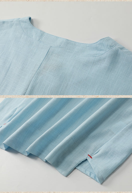 Traje Casual de Algodón y Lino para Hombre - Image 12