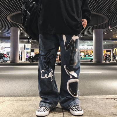 Jeans Hombre con Diseño Graffiti Anime Spray Paint - Image 7