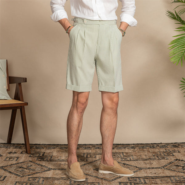Bermudas de Hombre a Rayas sin Planchado - Tela Respirable Bubble Yarn