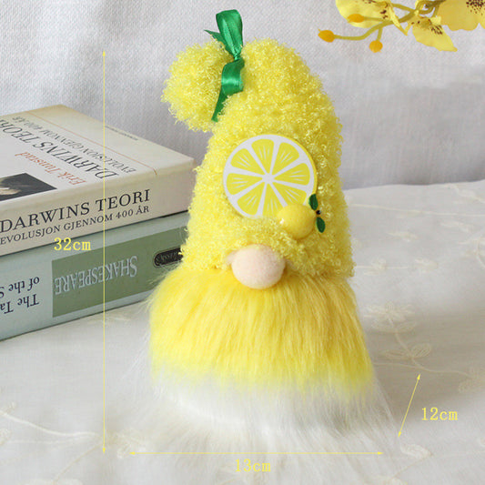 Muñeca Decorativa Sin Rostro con Diseño de Frutas Adorables - Image 2