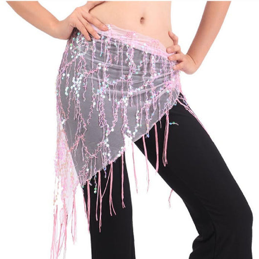 Cinturón de Cadera con Lentejuelas y Borlas para Danza - Image 4