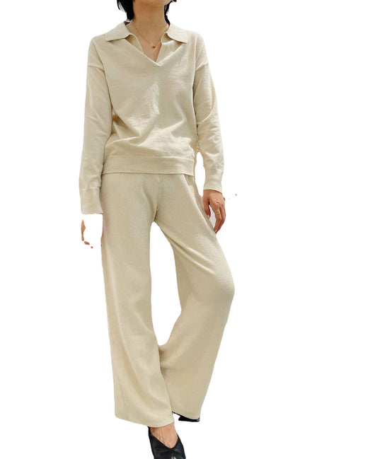 Conjunto Tejido: Suéter Manga Larga + Pantalón Ancho Elegante - Image 2