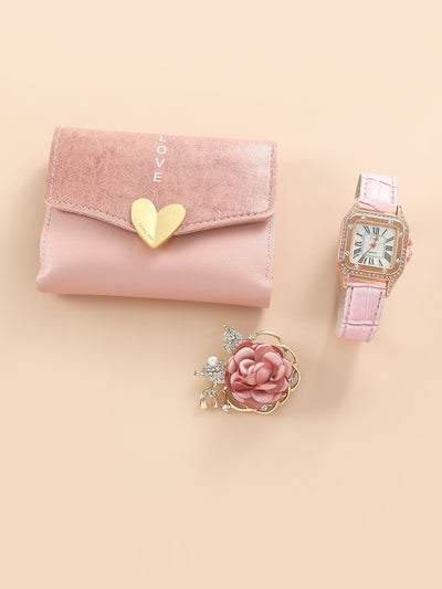Juego de Regalo: Cinturón Cartera, Broche y Reloj para Dama - Image 13