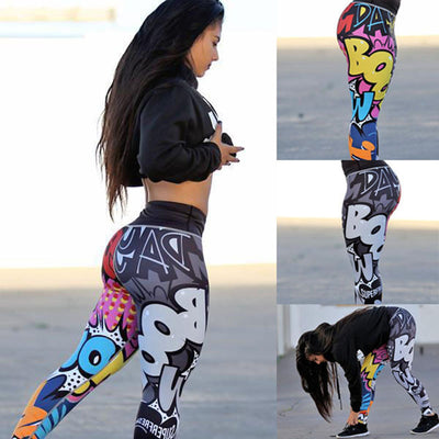Leggings de Cintura Alta con Estampado Digital Europeo y Americano - Image 6