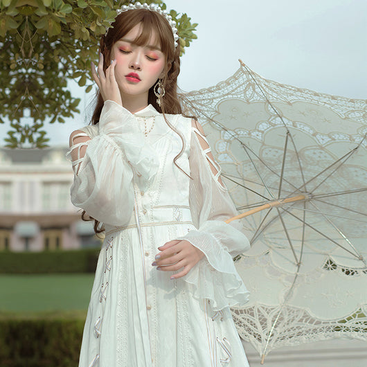 Vestido Lolita Primavera Elegante - Diseño Clásico Pure Color Largo - Image 6