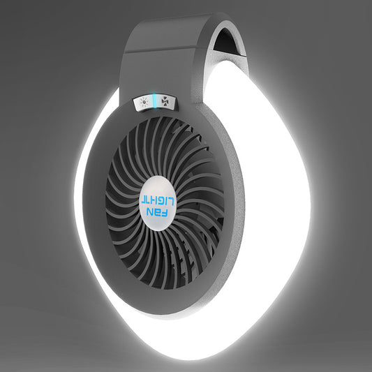 Lámpara LED Recargable 2 en 1 para Camping con Ventilador Portátil