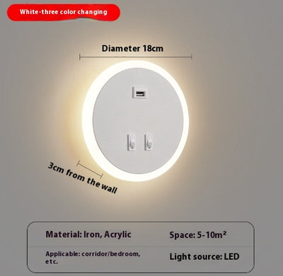 Lámpara LED de Pared Minimalista para Mesita de Noche - Image 18