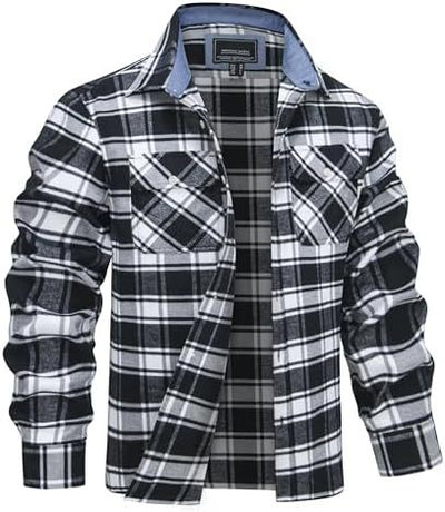 Camisa de Cuadros para Hombre con Solapa y Estampado de Manga Larga - Image 3
