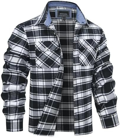 Camisa de Cuadros para Hombre con Solapa y Estampado de Manga Larga - Image 3