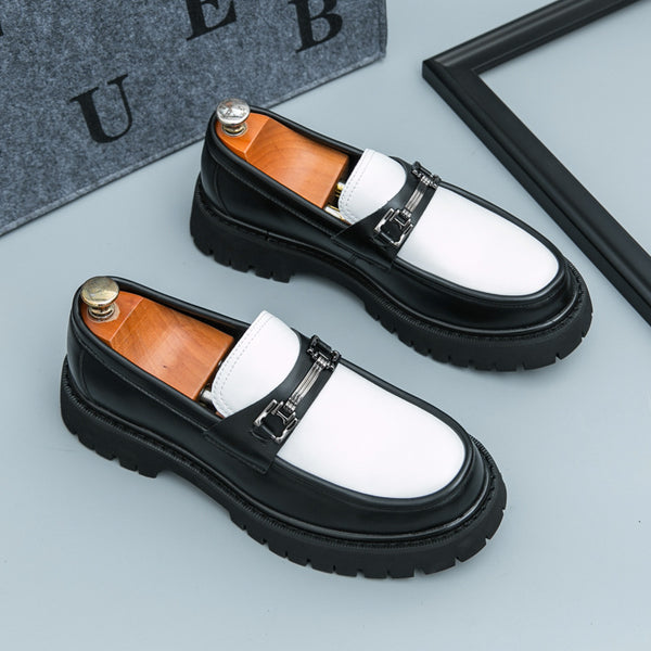 Zapatos Casuales de Cuero con Plataforma para Hombre