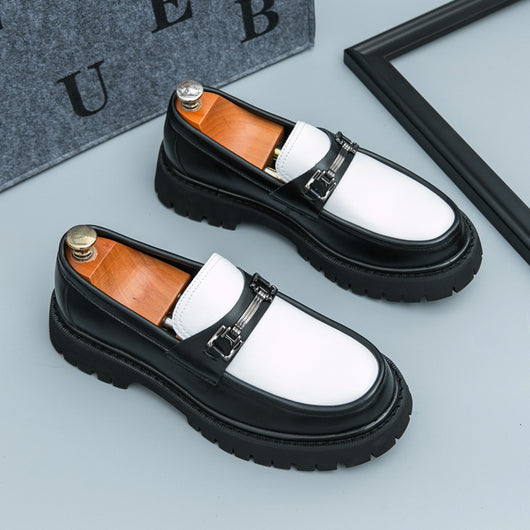 Zapatos Casuales de Cuero con Plataforma para Hombre
