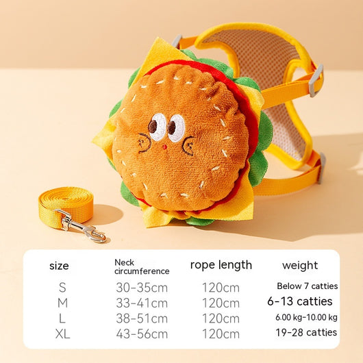 Mochila Infantil Hamburguesa y Papas Fritas con Correa de Mano - Image 2