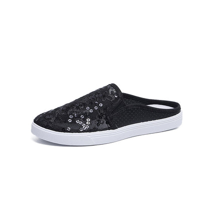 Zapatos Viscosa Baotou Semiabiertos con Encaje para Mujer - Image 7