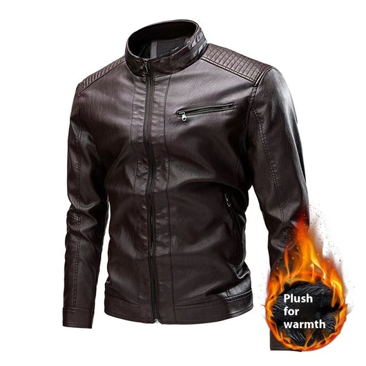 Chaqueta de Cuero para Motociclista Retro - Estilo Casual Primavera Otoño - Image 11
