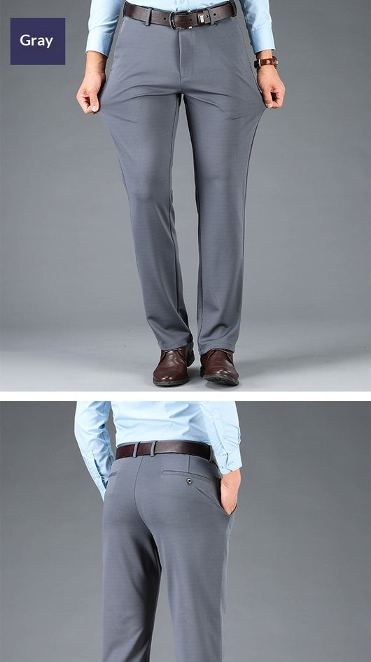 Pantalones Casuales Ejecutivos Stretch Corte Recto para Hombre - Image 26