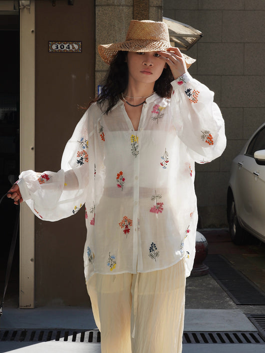 Camisa Resort Francesa con Bordado 3D - Estilo Verano - Image 33